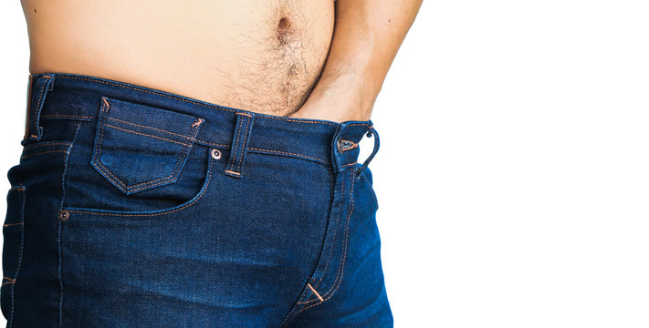 itching man inside jeans Stock Photo | Adobe Stock
