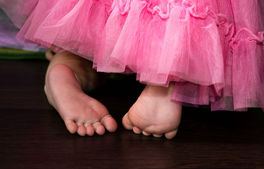 Close up picture of cute baby feet 