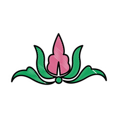 Fototapeta premium Flower heraldic symbol vector illustration graphic design