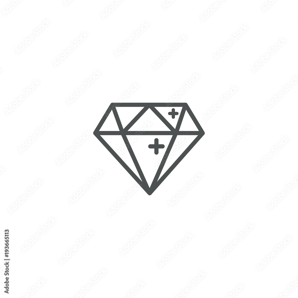 Wall mural diamond icon. sign design