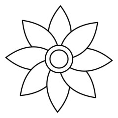 Beautiful flower symbol icon vector illustration graphic design
