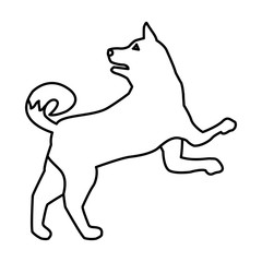 Wolf animal silhouette icon vector illustration graphic design