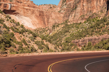 Empty scenic highway in Utah