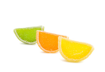 Fototapeta na wymiar Fruit jelly isolated