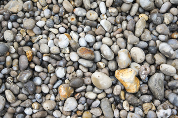 La plage de galets d' Etretat,, The pebble beach of Etratat