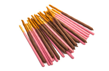 chocolate dipped cookie sticks