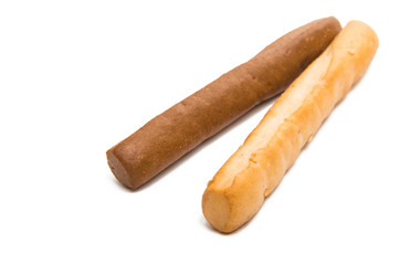 bread sticks isolated