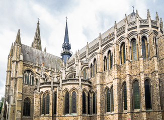 Fototapeta na wymiar View on St. Martins Cathedral Ypres - Belgium