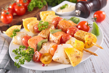fish barbecue skewer