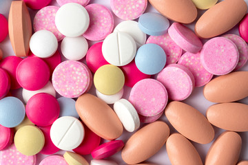 Multicolored tablets  background