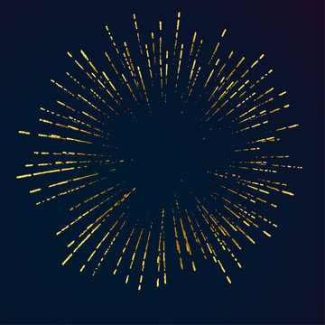 Solar starburst in retro vintage grunge style