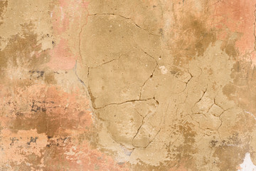 Naklejka premium Wall fragment with scratches and cracks