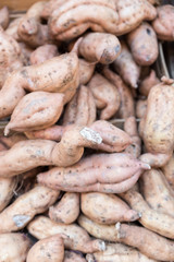 Pile of sweet potatoes