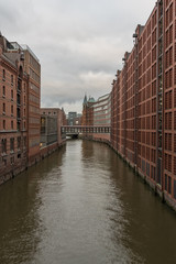 The cityscape in Speicherstadt of Hamburg,Germany