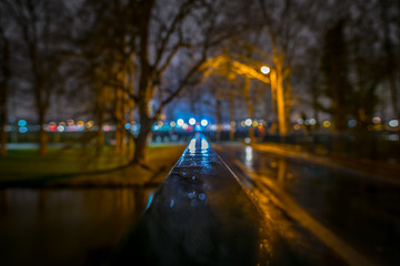 Architecture and attractions of the night city of France Caen