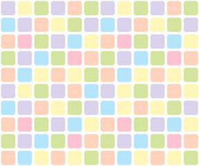 Rounded square in a handkerchief pattern, mosaic, grid, cage, seamless vector background