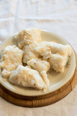 Cod with olive oil and parsley
