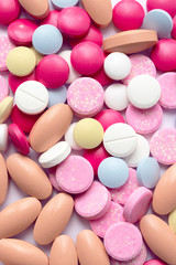 Multicolored tablets  background