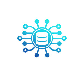 data mining vector icon on white