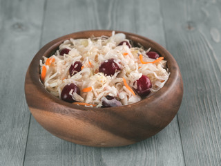 Sauerkraut with cranberry and carrot