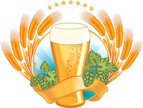 Decorative beer emblem