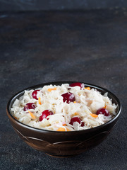Sauerkraut with cranberry and carrot
