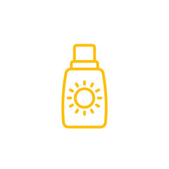sunscreen vector icon, linear