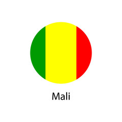 the flag of Mali in the form of a circle