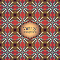 Abstract geometric retro seamless pattern. Vector background.