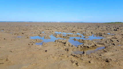 Wattenmeer bei Ebbe am Nordsee Strand 