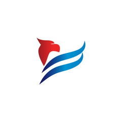 Elegant eagle logo design template