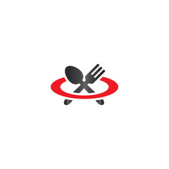 Fork and spoon logo template