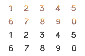 Colorful number logo icon template vector