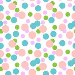 Abstract background with color circles. Seamless pattern