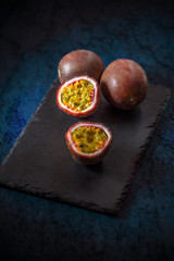 Half passion fruits