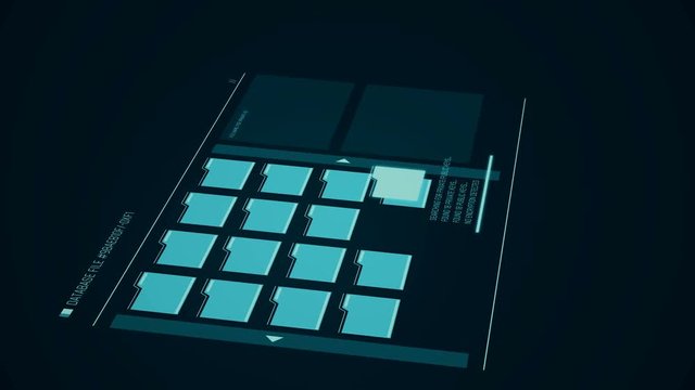 Database files being hacked on screen, hackers stealing data, espionage. Database under hacking attack

