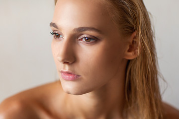 Obraz premium nude fashion portrait of a white-haired girl