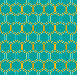 Japanese traditional retro wagara seamless pattern background hexagon polygon geometry cross frame