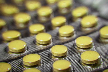 Medicine pills in packs pills in blister pack capsules and pill packed in blisters