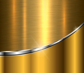 Gold metallic background, elegant golden metal texture 