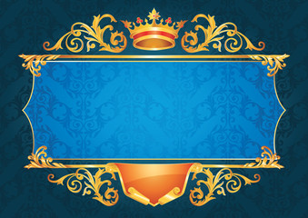 Golden retro decorative design