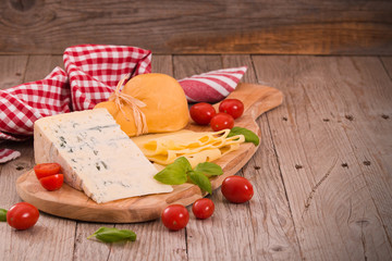 Various type of italian cheeses. 