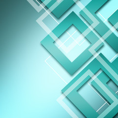 Fototapeta premium Abstract Green squares background 