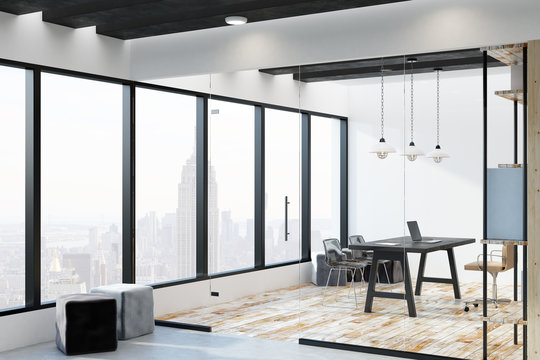 Contemporary office with NY view