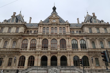 Fototapeta na wymiar Palais de la Bourse in Lyon, France