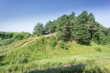 Summer landscape in moscow region. Russia. Zvenigorod