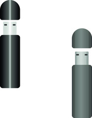 USB flash cards vector illustration