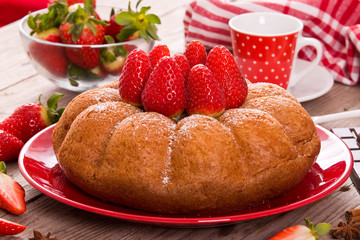 Strawberry cake. 
