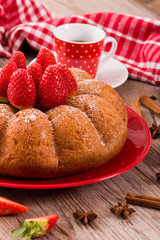 Strawberry cake. 