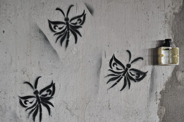 Graffiti Schmetterlinge Motten © Anne